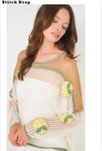 Load image into Gallery viewer, Mesh Sqeeze Lemon Sweater