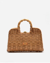 Load image into Gallery viewer, Buzzy Basket Peony Wicker Handbag