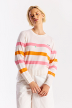 Load image into Gallery viewer, Beach Embroidery Crew Organic White