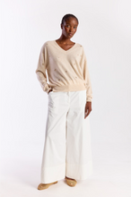 Load image into Gallery viewer, Sea Embroidery V Neck Cygnet