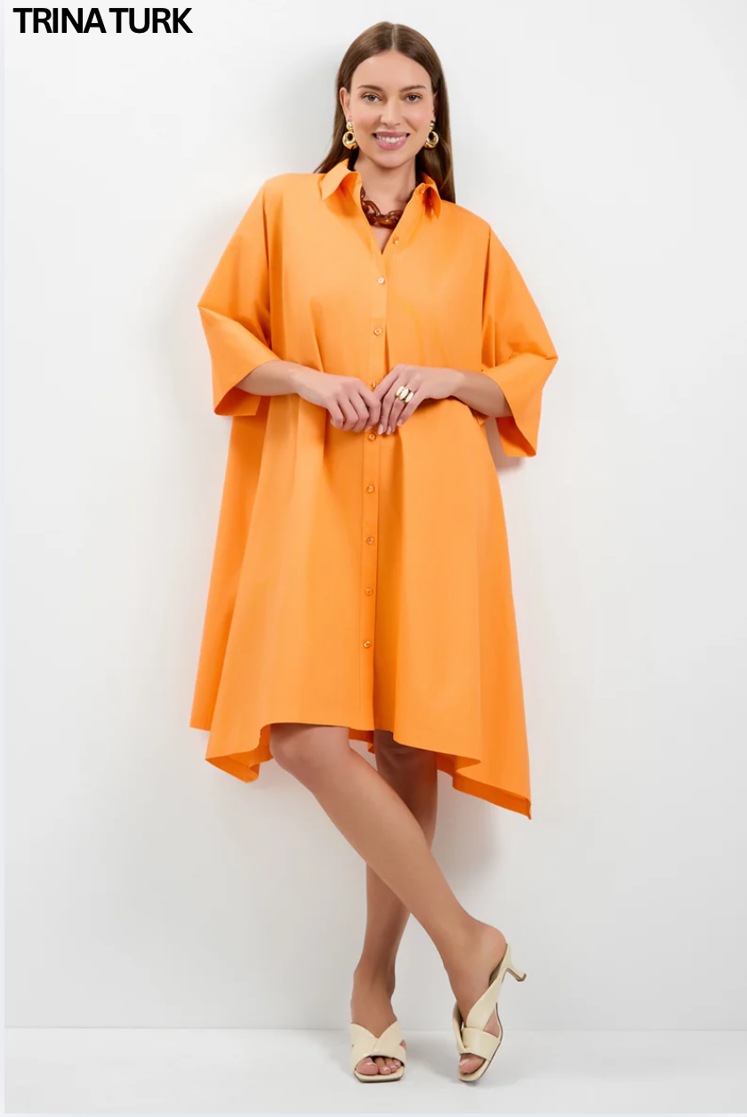 trina turk orange dress Trina Turk Crochet Wakeboard Dress Women Orange 4 Knee Length 3/4 Sleeve