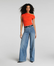 Load image into Gallery viewer, Ribbed Knit Ruched Ott-The-Shoulder Top