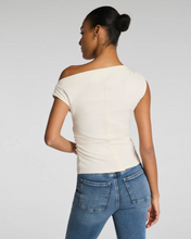 Load image into Gallery viewer, Ribbed Knit Ruched Ott-The-Shoulder Top