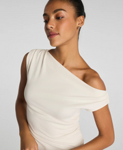 Load image into Gallery viewer, Ribbed Knit Ruched Ott-The-Shoulder Top