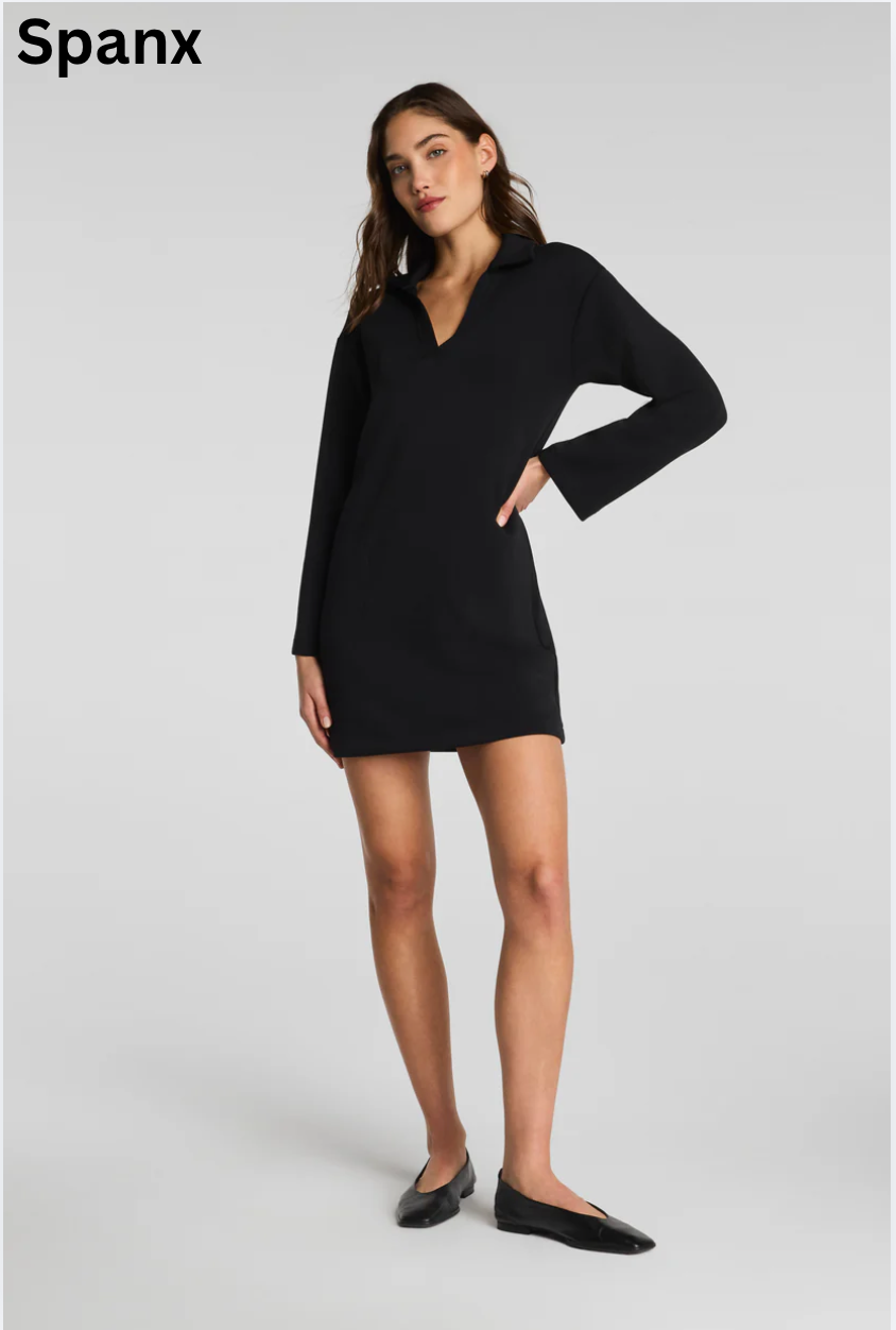 a line plus size wedding guest dresses The Perfect A-line 3/4 Sleeve Dress Classic Black main image 0