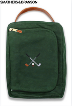 Load image into Gallery viewer, Crossed Clubs Golf Shoe Bag Hunter