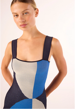 Load image into Gallery viewer, Vivi Knit Dress Geo Stripe