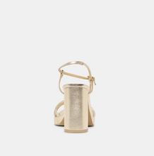 Load image into Gallery viewer, Odete Heels Gold Leather
