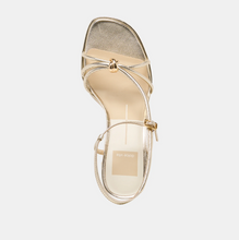 Load image into Gallery viewer, Odete Heels Gold Leather