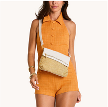 Load image into Gallery viewer, VIP Medium Handbag Calla Lilly White Raffia