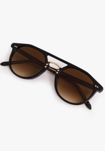Load image into Gallery viewer, Markle Black + Black Tea Sunglasses