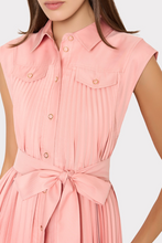 Load image into Gallery viewer, Johanna Pleated Twill Midi Dress
