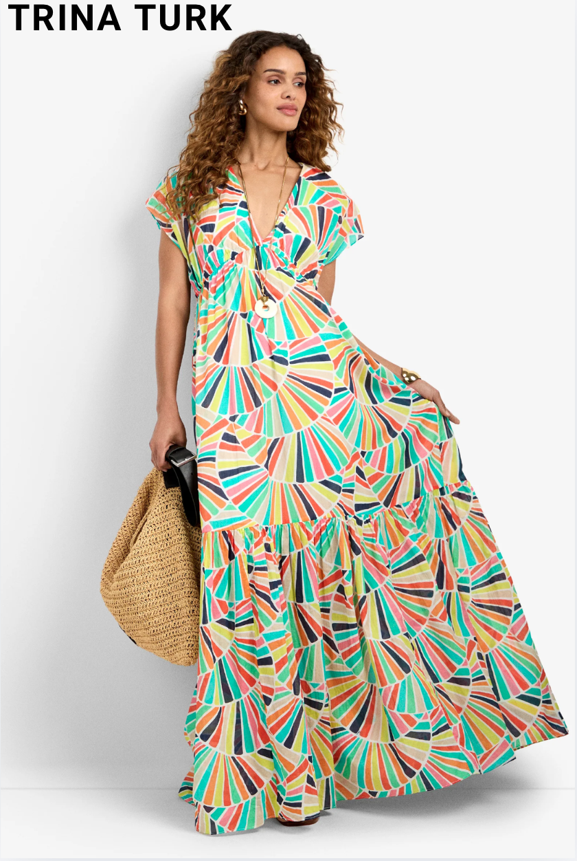 trina turk maxi dress Cherry Grove In a bewitching blue hue Trina Turk Echo - Women's