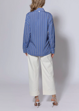 Load image into Gallery viewer, HH Barre Stripe Shirt Cobalt
