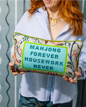 Load image into Gallery viewer, Mahjong Needlepoint Pillow