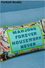Load image into Gallery viewer, Mahjong Needlepoint Pillow