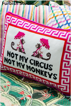Load image into Gallery viewer, Not My Circus Needlepoint Pillow