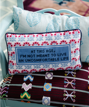 Load image into Gallery viewer, Uncomfortable Needlepoint Pillow