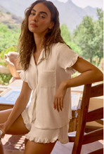 Load image into Gallery viewer, Solid PJ Set Pointelle Essenetial