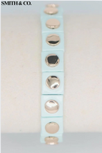 Load image into Gallery viewer, Geometric Stretch Bracelet Sea Foam