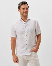 Load image into Gallery viewer, Linen Blend Short Sleeve Button Down Shirt