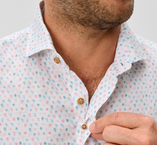 Load image into Gallery viewer, Linen Blend Short Sleeve Button Down Shirt