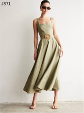 Load image into Gallery viewer, Eloise Belted Linen Dress