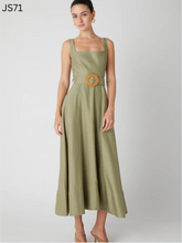 Load image into Gallery viewer, Eloise Belted Linen Dress