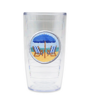 Load image into Gallery viewer, Beach Chair Scene Tumbler Blue