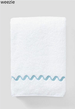 Load image into Gallery viewer, Wave Embroidered Bath Towel