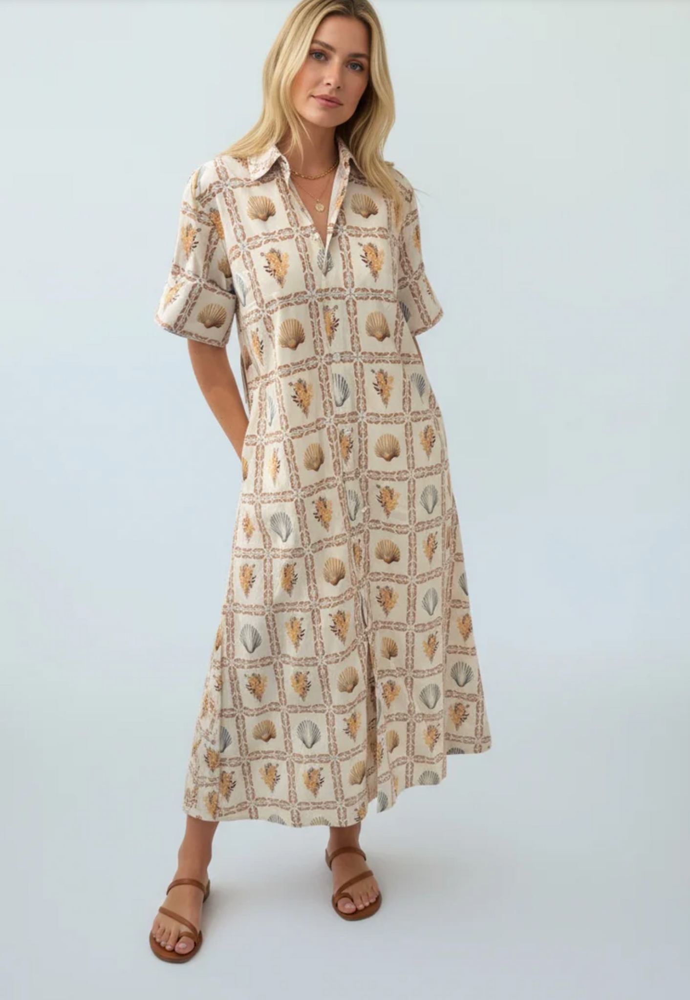 maren embroidered maxi dress Maren modest maxi dress-NEW JanieLanie