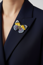 Load image into Gallery viewer, Costa Butterfly Brooch Blue