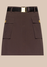 Load image into Gallery viewer, Norene Windbreaker Mini Skirt Dark Java