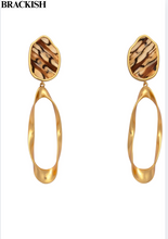 Load image into Gallery viewer, Tracy Organic Drop Earring Brown