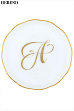 Load image into Gallery viewer, Herend Monogrammed Coaster White A
