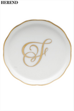 Load image into Gallery viewer, Monogrammed Hand Painted Porcelain Coaster F