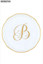 Load image into Gallery viewer, Herend Monogrammed Coaster White B