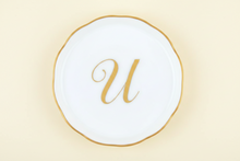 Load image into Gallery viewer, Herend Monogrammed Coaster White U
