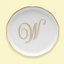 Load image into Gallery viewer, Herend Monogrammed Coaster White W