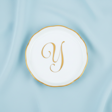 Load image into Gallery viewer, Herend Monogrammed Coaster White Y