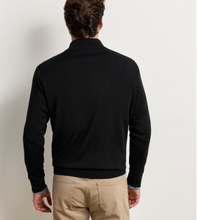 Load image into Gallery viewer, Peter Millar Autumn Quarter Zip black knit sweater, back view, men's