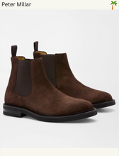 Load image into Gallery viewer, Peter Millar Camden Chelsea Boot in suede with elastic side panels and pull tab