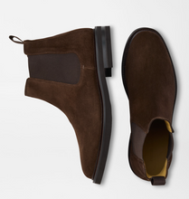 Load image into Gallery viewer, Peter Millar Camden Chelsea Boots in suede shown from side and top angles