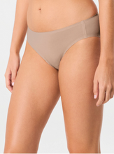 Load image into Gallery viewer, Woman wearing smooth, seamless cotton bikini underwear with a low-rise waistband
