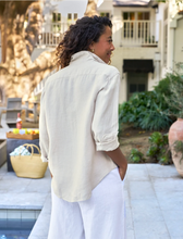 Load image into Gallery viewer, Frank &amp; Eileen Eileen Linen Shirt in sand, relaxed fit with rolled sleeves