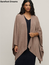 Load image into Gallery viewer, Woman wearing a cozy oversized knit wrap cardigan with open front drape styling