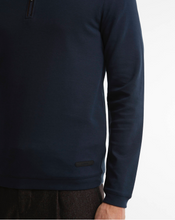 Load image into Gallery viewer, Barbour Guy Half Zip sweatshirt with subtle logo patch and ribbed cuffs