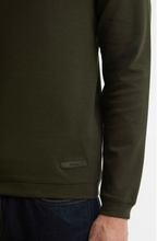 Load image into Gallery viewer, Barbour olive green half-zip pullover with tonal logo patch on hem