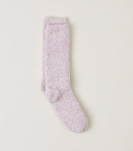 Load image into Gallery viewer, Soft fluffy heathered knee-high cozy socks with a textured knit finish