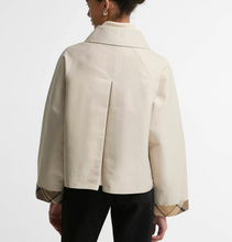 Load image into Gallery viewer, Barbour Delilah Showerproof Jacket rear view showing pleat detail and plaid cuffs